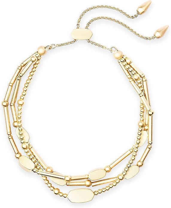 The Elegant Adornment: Multi-Strand Gold Adjustable Bracelet