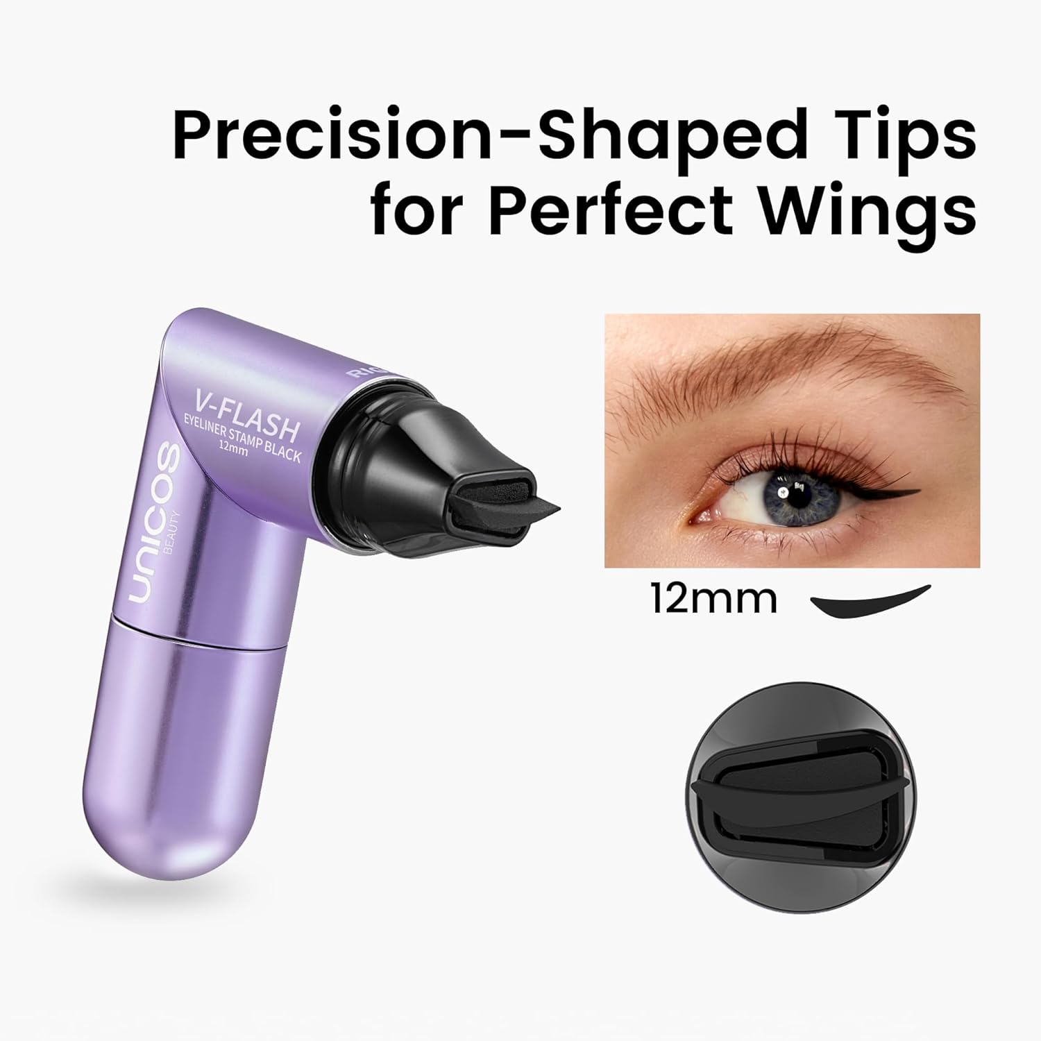 The Professional Choice: Unicos V-Flash Eyeliner Stamp – Achieve Perfect Symmetrical Wings in Seconds - Image 2