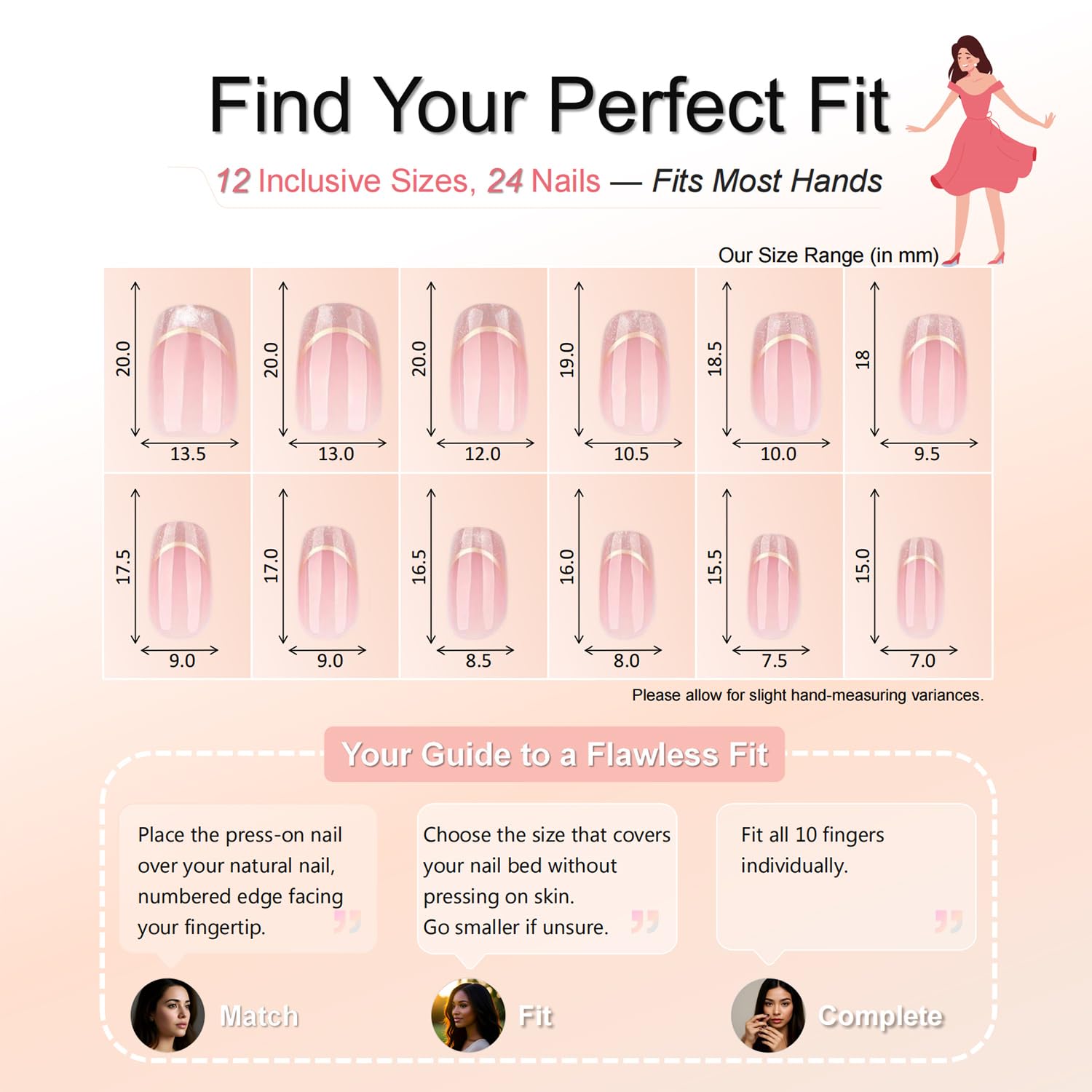 Premium Reusable Press-On Nails – Elegant Gold French Tip Manicure Set - Image 2