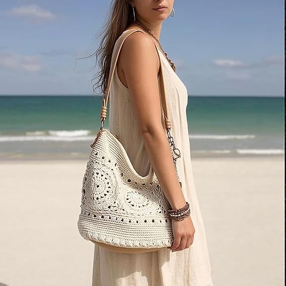 The Sak Sequoia Hobo Bag - Hand Crochet Large Women's Purse for Everyday & Travel - Durable Handbag & Tote With Zipper Pocket - Image 4
