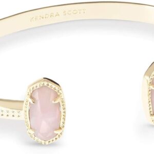 Kendra Scott Elisa Gold Cuff Bracelet – Elegant Gemstone Open Bangle