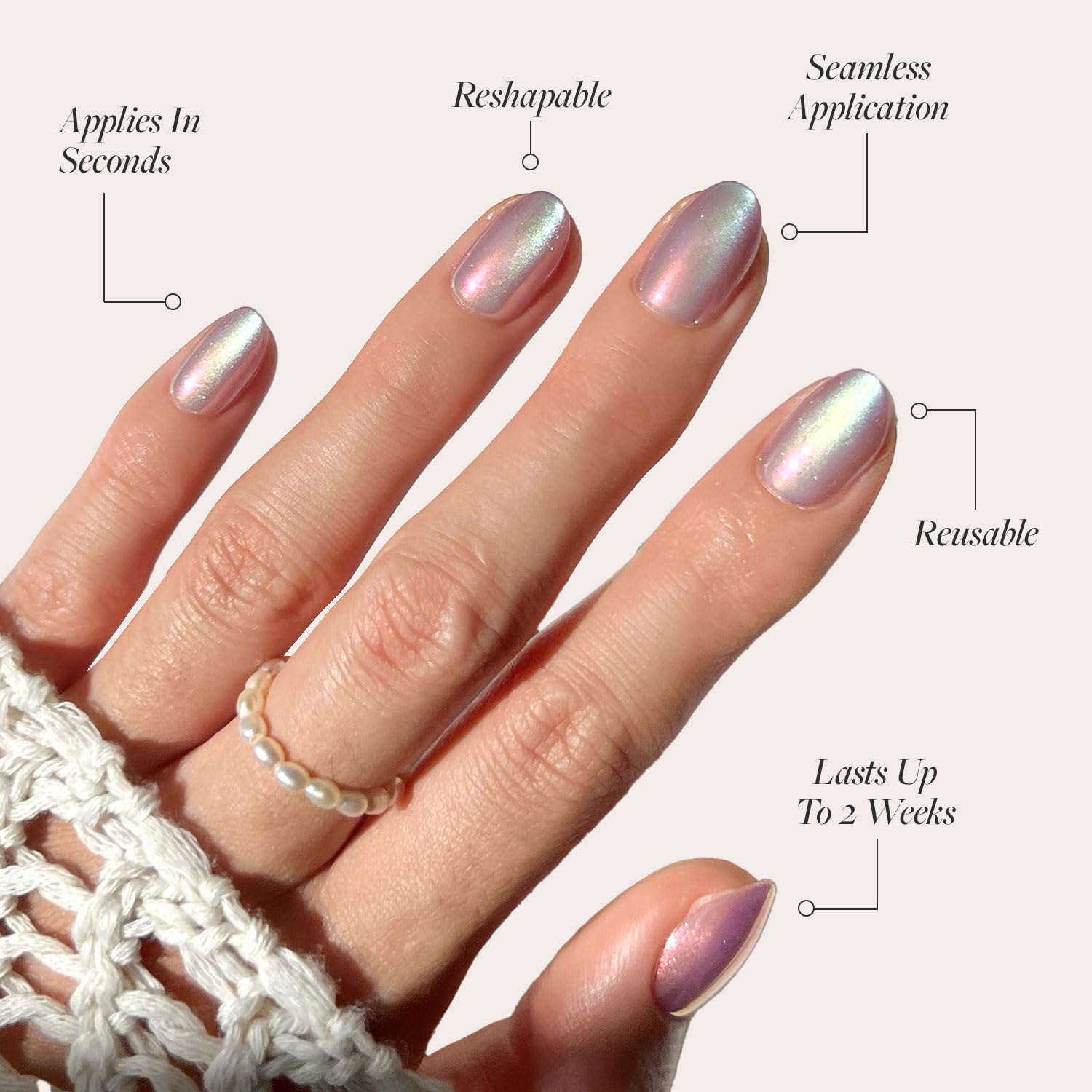 Pearl Glow Nails: Effortless Elegance for Your Daily Look - Image 2