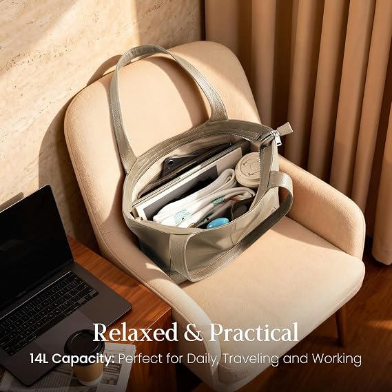 Elegant Minimalist Leather Tote Bag for Women | Spacious Everyday Shoulder Handbag - Image 4